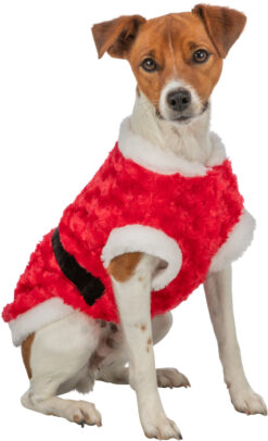 Alternative view of Xmas Manteau Santa, en peluche, rouge
