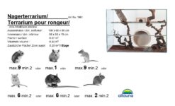 Terrarium p. rongeur,  100x60x80 cm