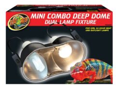 Mini Combo Deep Dome Lamp Fixture, 2x 100W MAX