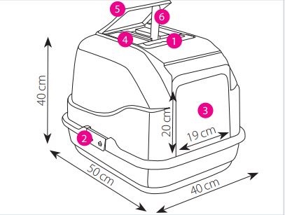 Katzentoilette Easy Cat 2ND LIFE, div. Farben L50xH40xB40cm Katzentoilette Easy Cat 2ND LIFE, div. Farben L50xH40xB40cm