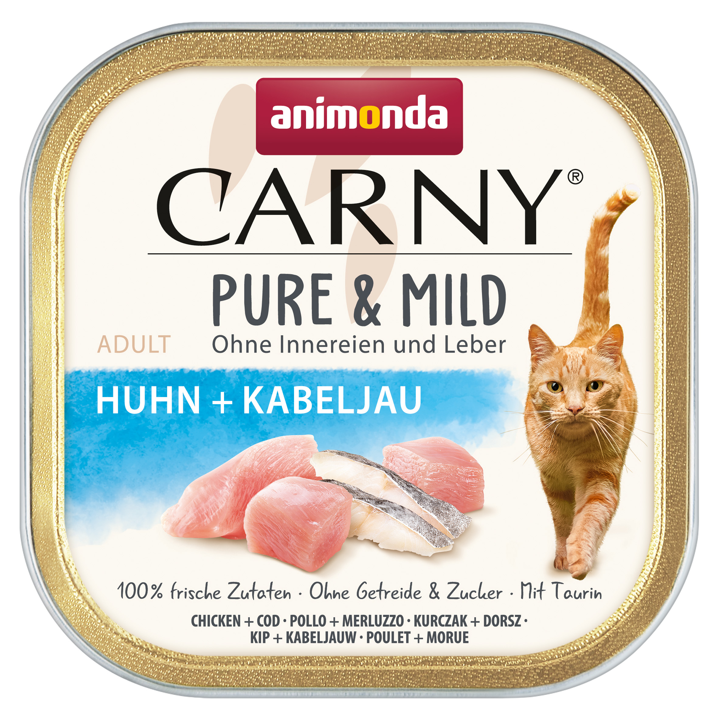 Animonda, chat Carny Pure+Mild Adult poul.+cabill. MHD 01/26 100g / VE 32 Animonda, chat Carny Pure+Mild Adult poul.+cabill. MHD 01/26 100g / VE 32