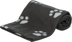 Couverture en fibre pol. "Beany" noir av. os gris