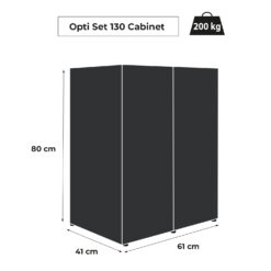 Alternative view of ARMOIRE OPTISET 130 NOIR
