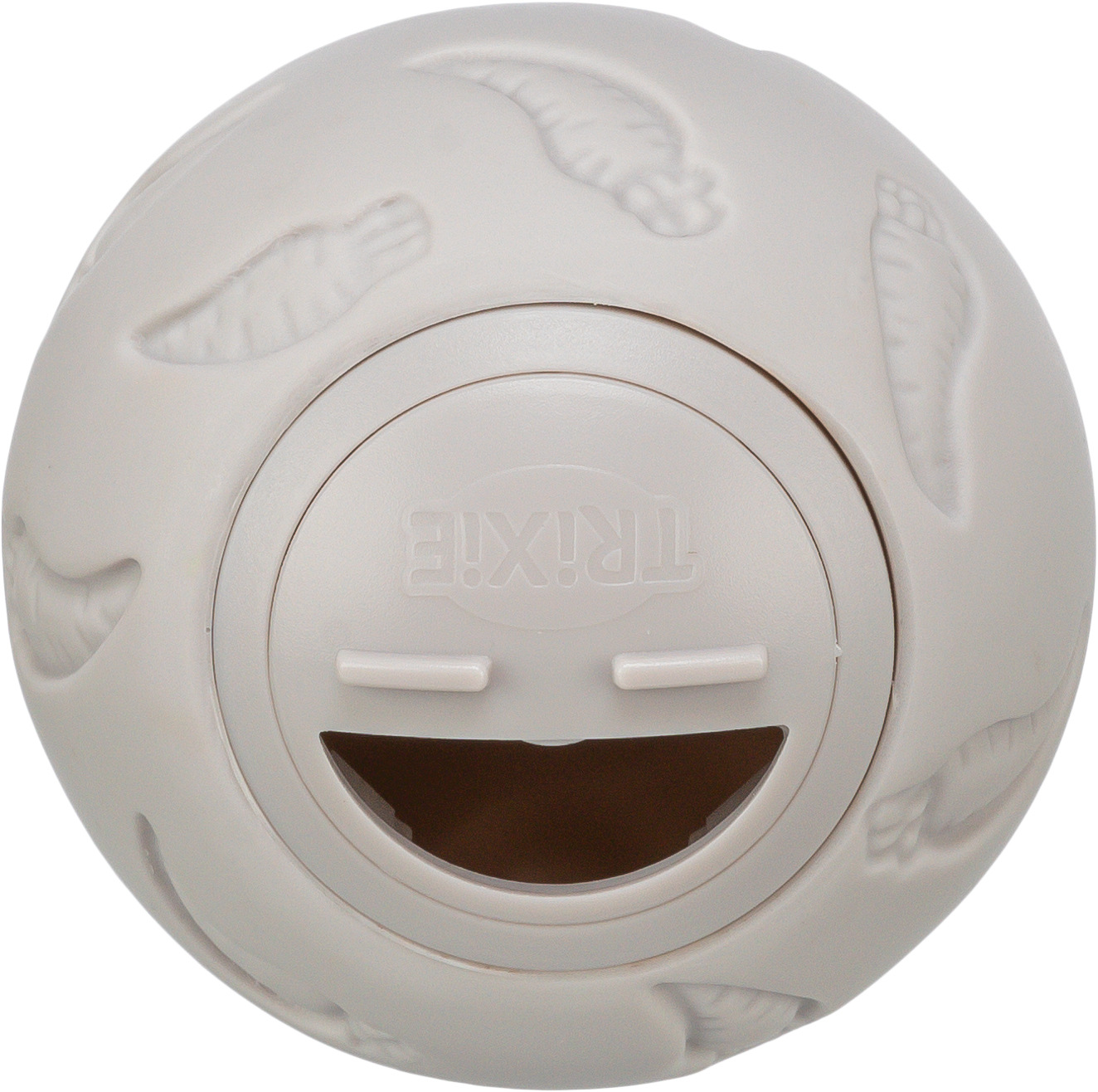 Balle friandises, en plastique, gris clair ø7cm Balle friandises, en plastique, gris clair ø7cm