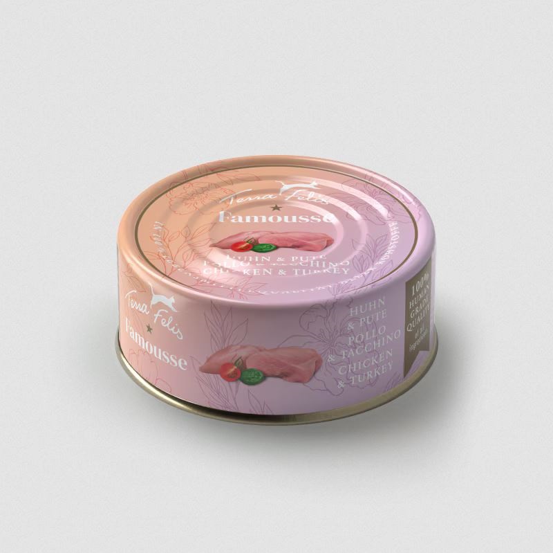 Famousse chat s. céréales poulet+dinde 80g Famousse chat s. céréales poulet+dinde 80g