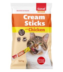 Sanal Cat cream sticks avec poulet