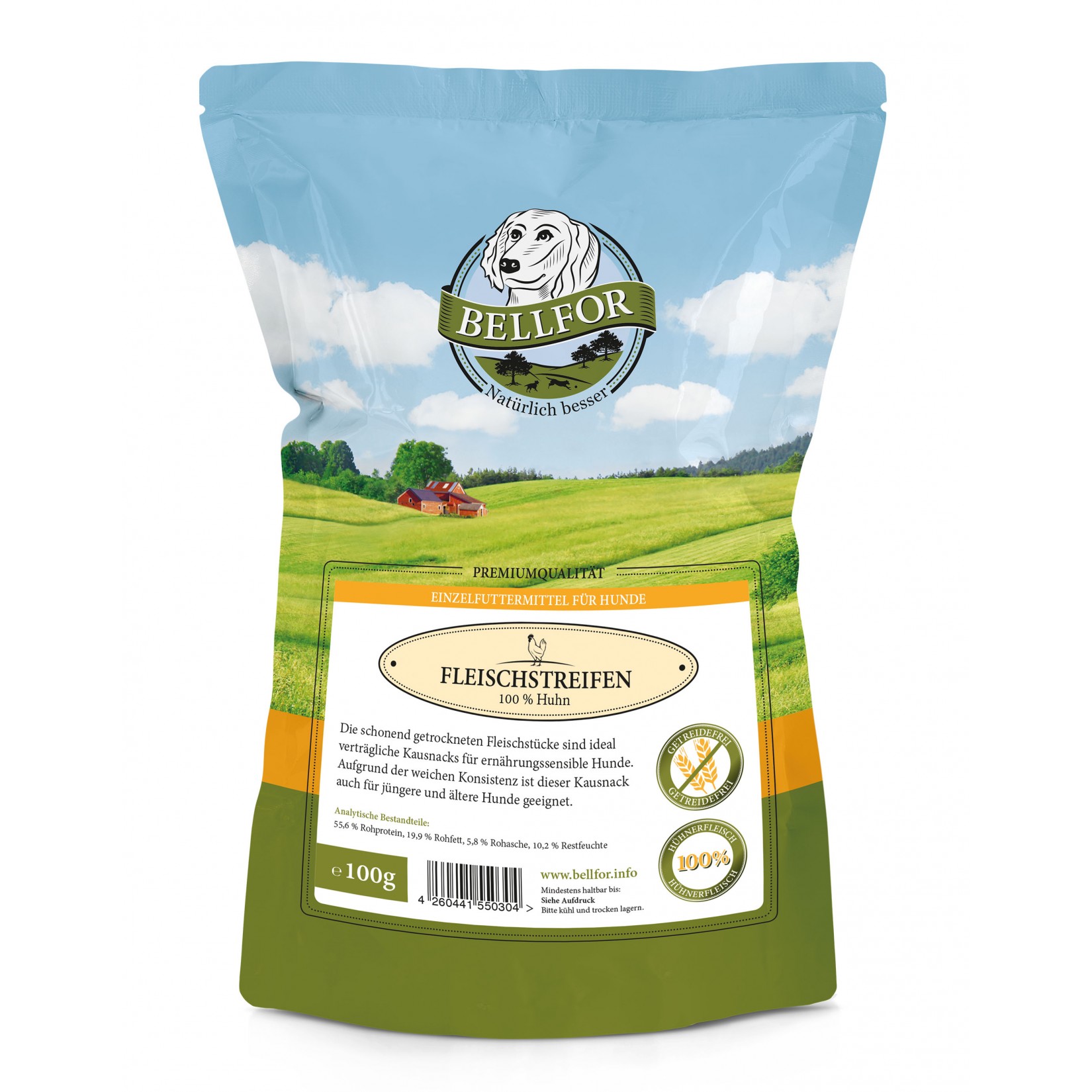 Bellfor Snacks Hühner Fleischstreifen 100g Bellfor Snacks Hühner Fleischstreifen 100g