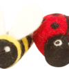 DDKC Coccinelle/Abeille 2pcs, Rouge/Jaune