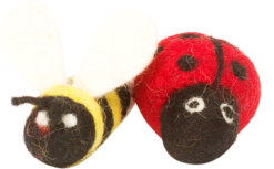 DDKC Coccinelle/Abeille 2pcs, Rouge/Jaune