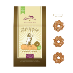 Friandises saine "Struppis"Poulet avec  pommes et yaourt